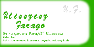 ulisszesz farago business card